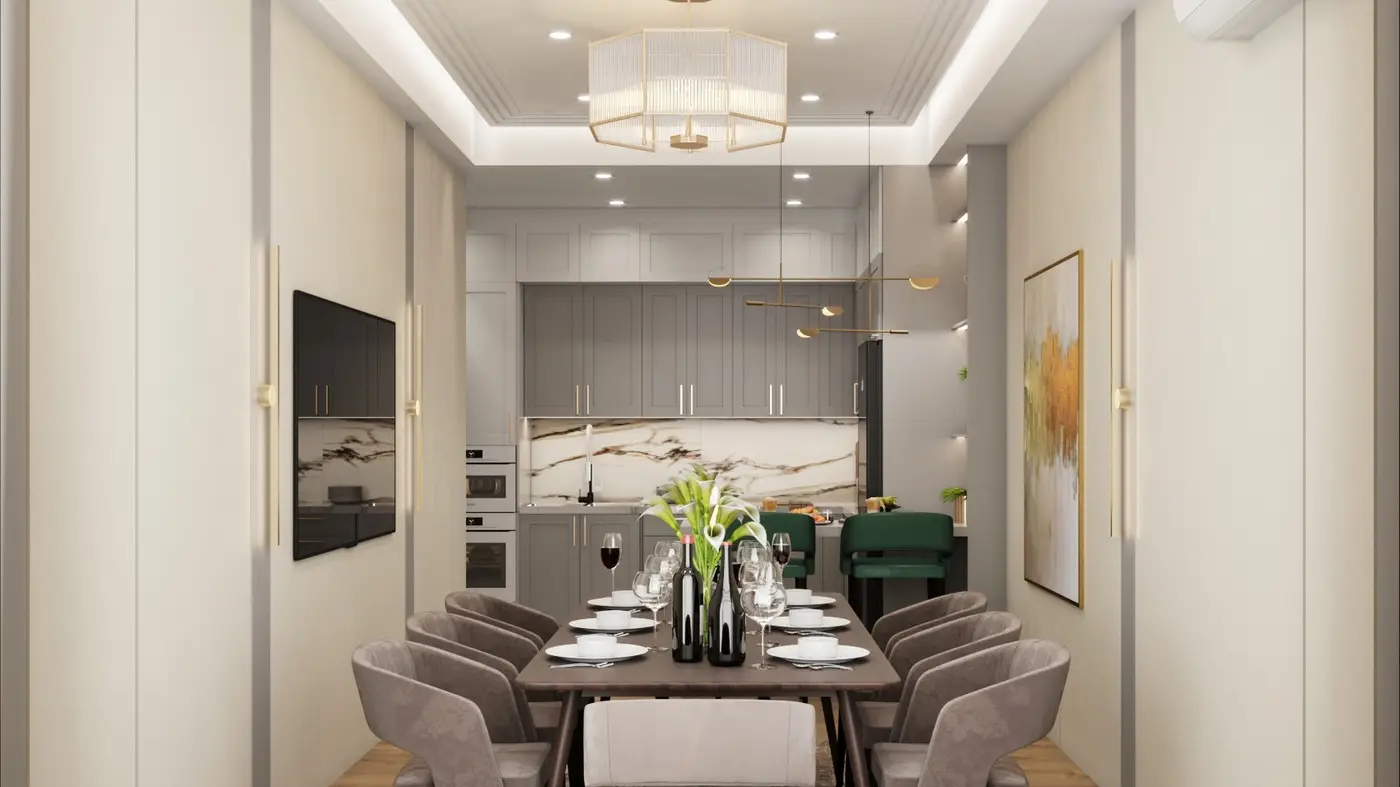 Квартира в неоклассике, 135 м²